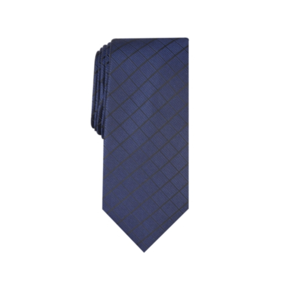 Alfani Men Slim Grid Tie Navy